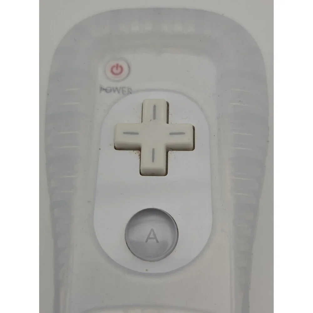 White Wii Nintendo Motion Plus Controller With Sleeve And Strap Tested